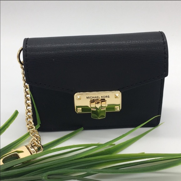 Michael Kors KINSLEY Accordion Card Holder Black - Picture 8 of 8